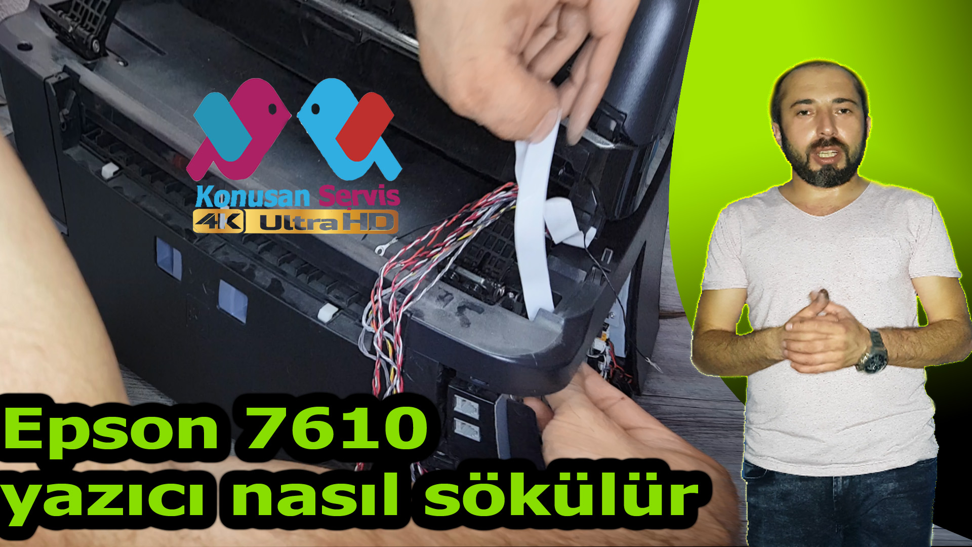 EPSON WF-7610 Yazıcı nasıl sökersiniz Video İzle 4K