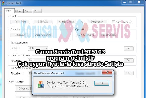 Canon Servis tool St5103 | reset canon