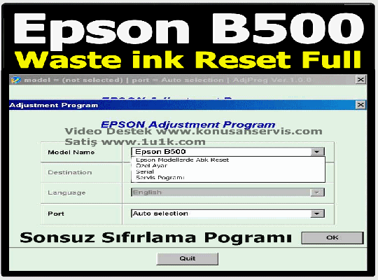 Atik kutu Dolu Giderme Epson B500