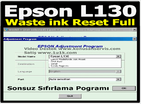 Epson L130 Emici Dolu Hatası