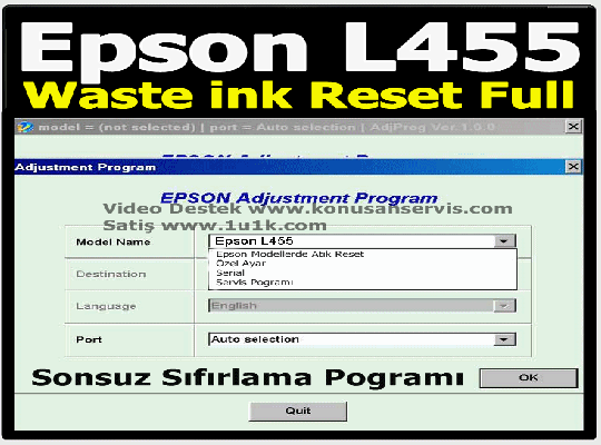 Epson L455 Emici Dolu Hatası Giderme