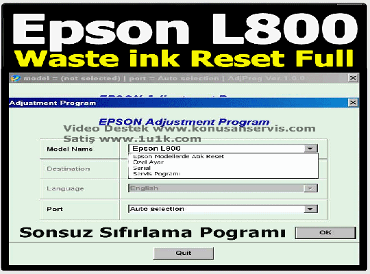 Epson L800 Reset Programi