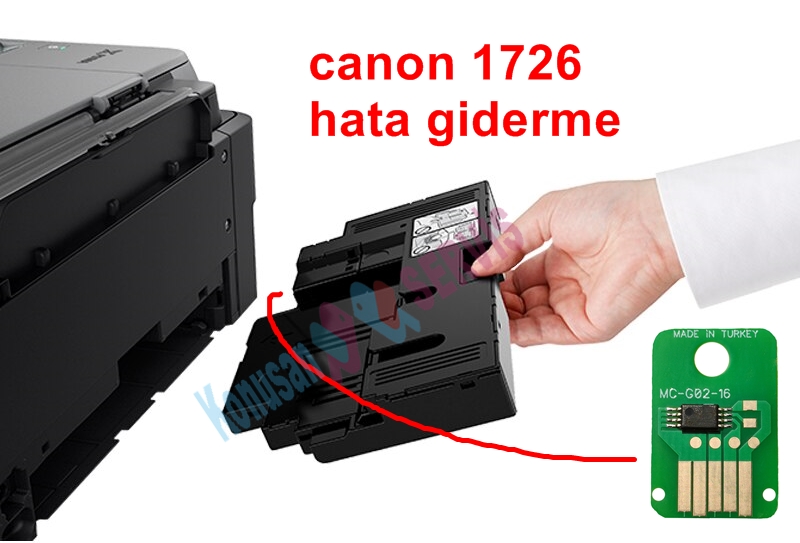 canon 1726 hata kodu Canon G3420 Bakım Kartuşu 