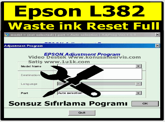 Epson L382 Adjustment Program Key