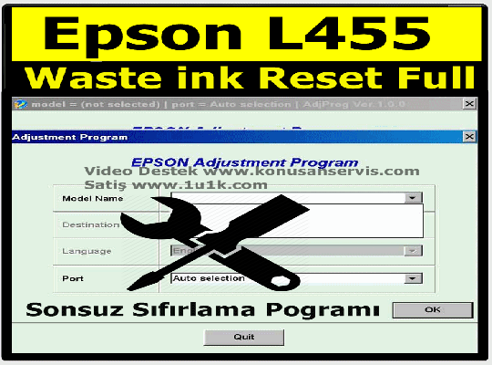 Epson L455 Waste ink Ped Resetter