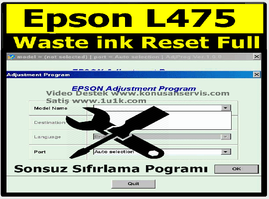 Epson Reset L475 Programi